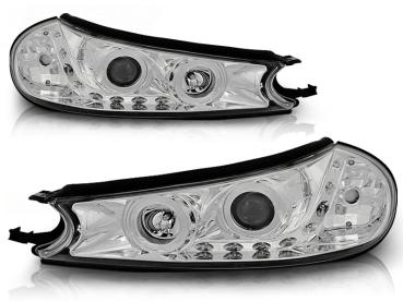 LED Tagfahrlicht Design Scheinwerfer für Ford Mondeo MK1 96-00 chrom